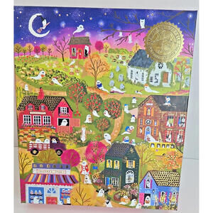Galison Spooky Village 1000 Piece Foil Joy Laforme Jigsaw Puzzle